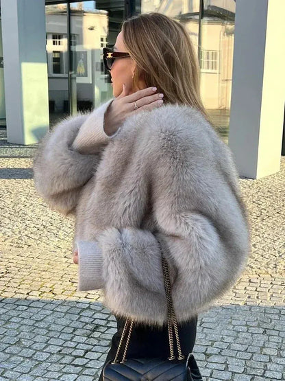 Fashion Fluffy Faux Fur Coat For Women Winter Elegant Loose Long AliExpress