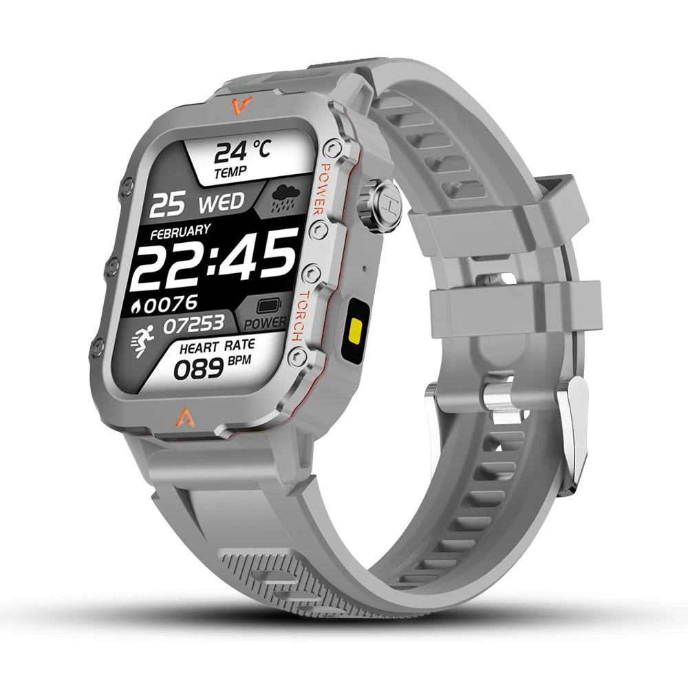 LAXASFIT Men Sports Smart Watch 1.71 Screen Blood Oxygen Bluetooth Talking Watch Multi Sport LED Flashlight Outdoor Smart Watch LAXASFIT Watch Store
