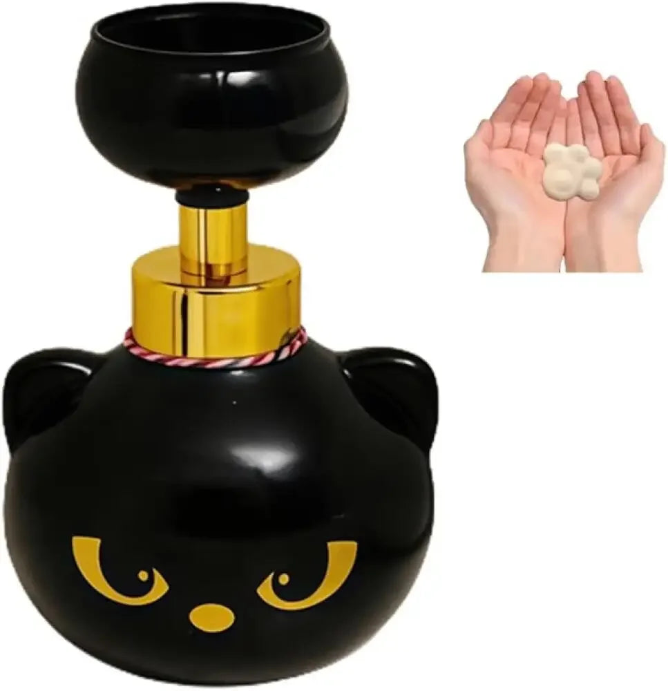 Cute Cat Paw Foam Soap Dispenser, 2026 Black Kitty Foaming Pump Bottle Creates Paw-Shaped Foam, Spooky Cute Hand Soap Pump