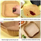 50Pcs Air Fryer Disposable Paper Non-Stick Airfryer Baking Papers AliExpress