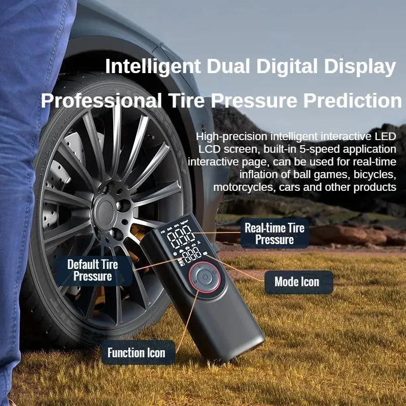 Wireless Tire Inflator Pump 6000mAh Electric Portable Car Air