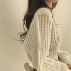 Loose Vintage Harajuku Lantern Long Sleeve Women Sweater Korean Autumn