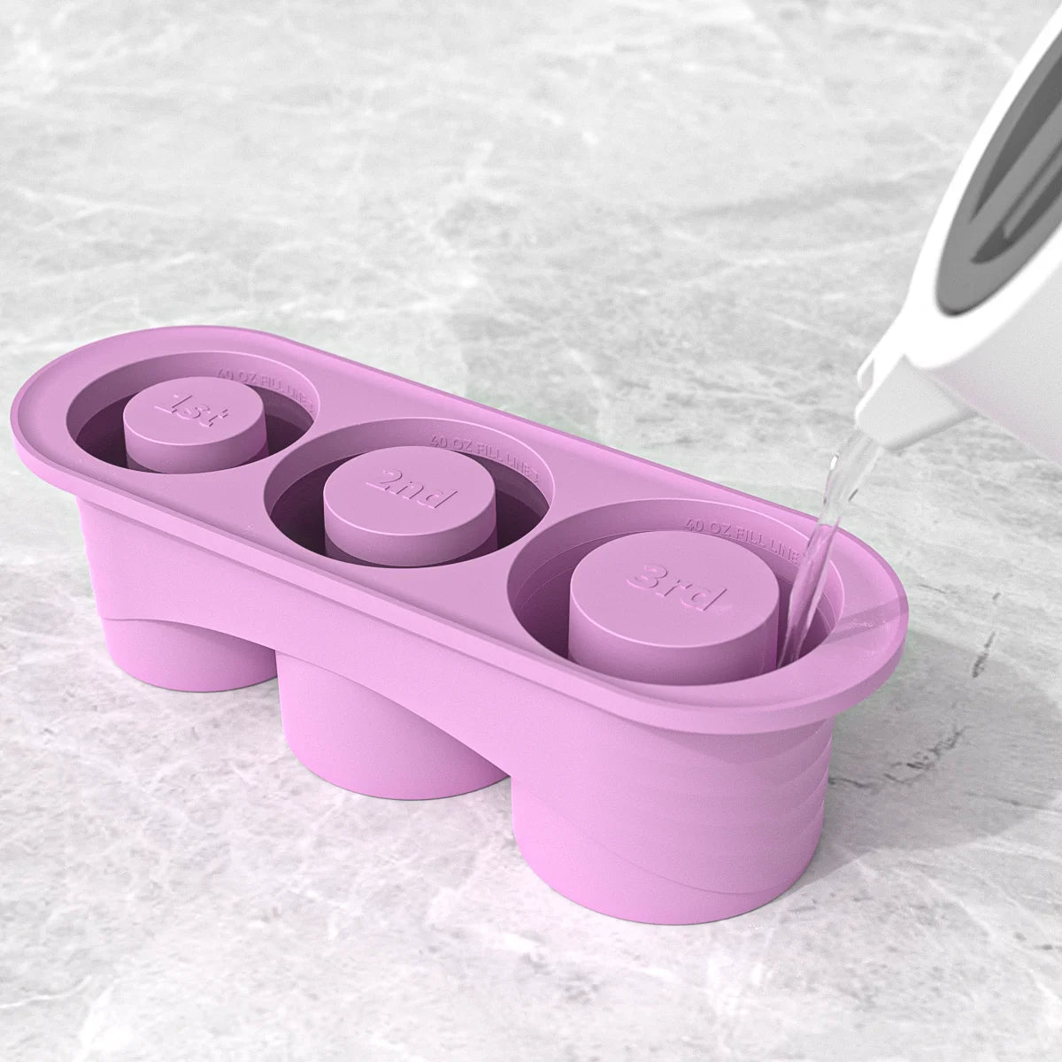 Ice Cube Tray for ST Cup Tumbler Cup , Cylinder-Shaped Silicone Ice Mold with Lid , Stanley Cup Accessories