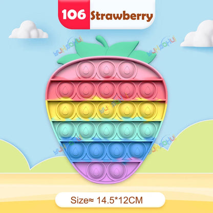 Rainbow Pop Push Bubblle Fidget Anti Stress Relief Toys for Adult Children Special Needs Sensory Toys Interactive Toys for Kids Stone's Store