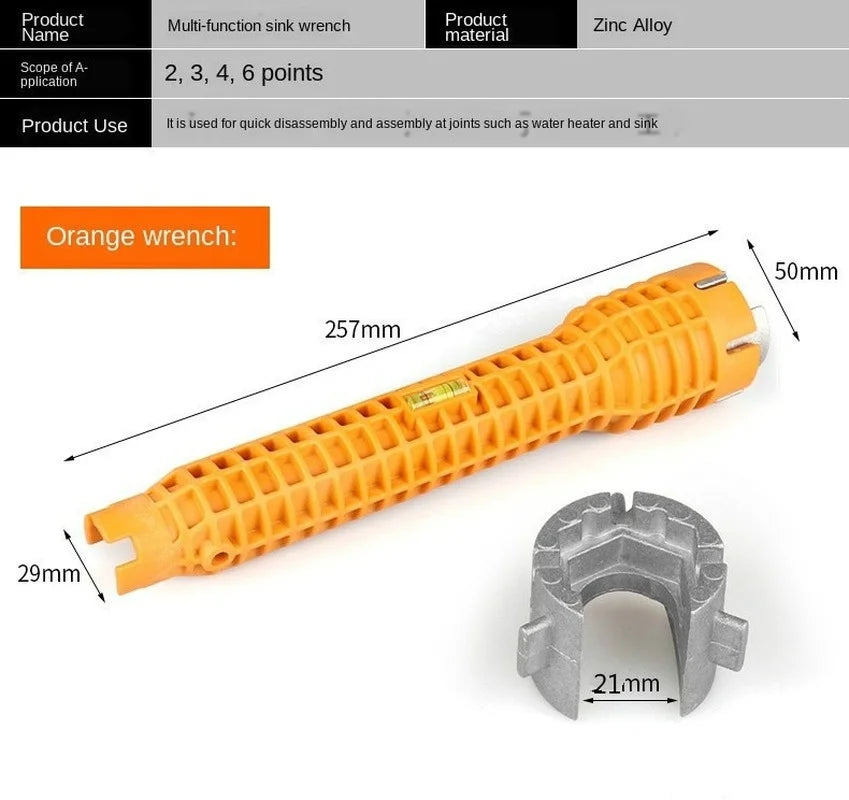 Multi-Functional Sanitary Wrench Pelvic Floor Leading Sleeve Disassembly Faucet Pipe Sink Sanitary Only Installation Tool LSLANSOON Luck House Official Store