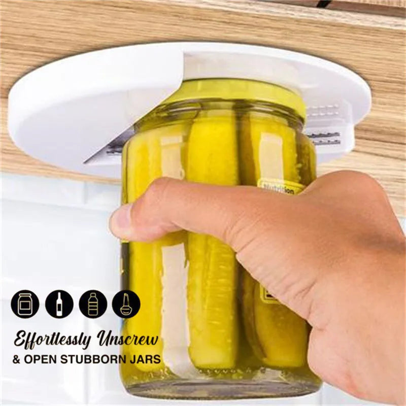 Multifunction Can Opener Cabinet Under Jar Opening Tool Professional Bottle Quick Opener Fast Lid Remover Kitchen Accessories Global Home Furnishing Store