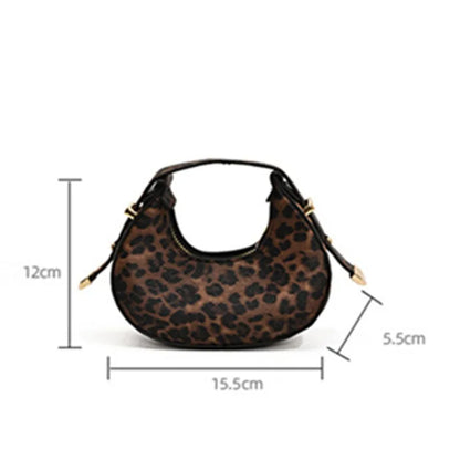 Fashionable Women's Bag, Chic Mini Tote Bag Temperament Leopard PU Leather Handbag Purse for Women Evening Party Date Daily Wear
