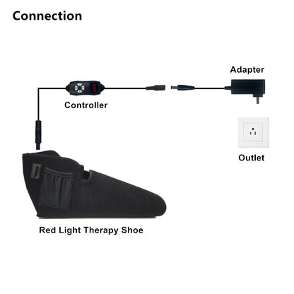 660 850nm LED Red Light Therapy Ankle Massager Infrared Phototherapy Foot Massager Wound Healing Fade Wrinkle Scar