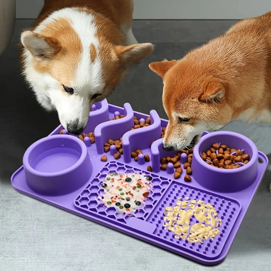 CalmLick™ Alfombrilla comedero lento 🐶🧡 — Alivio del estrés y alimentación saludable