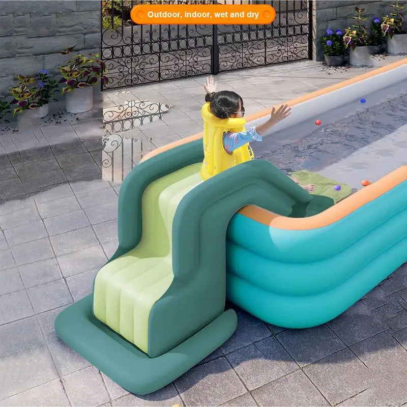Tobogán de agua inflable para piscina, centro de juegos de juguete para exteriores, toboganes de agua inflables para centro de juegos acuáticos sobre el suelo