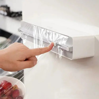 Wall Cling Film Cutter Dispenser Magnetic Wrap Food Stretch Film Roll