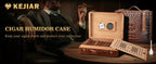 Cigar Humidor Case with Hygrometer, Humidor Box, Humidifier, Divider, Travel Cigar Case,Cedar Wood, Hold up to 50 Cigars XIFEI Official Store