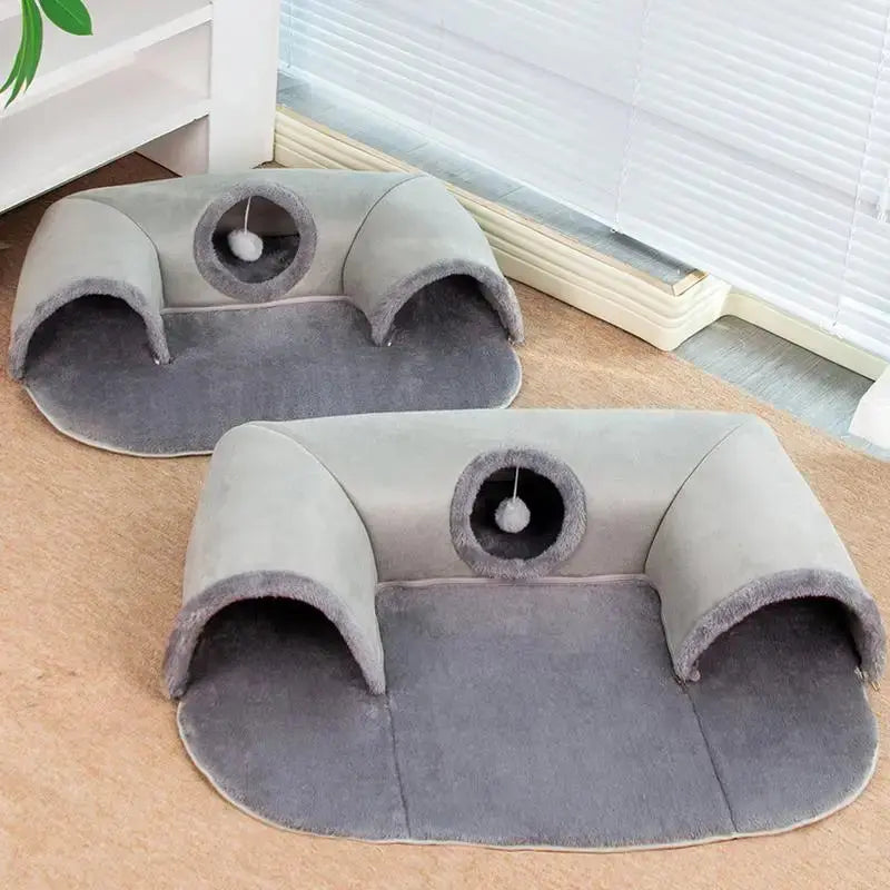 PurrPlay Tunnel Bed – Hide, Play & Nap in One! AIHOME Direct Store