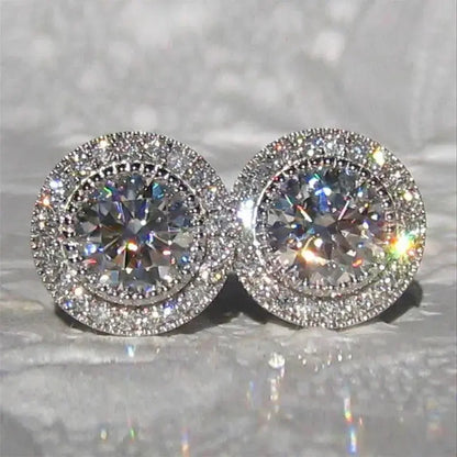 Women's Delicate Acupuncture Points Weight Loss Earrings Cubic