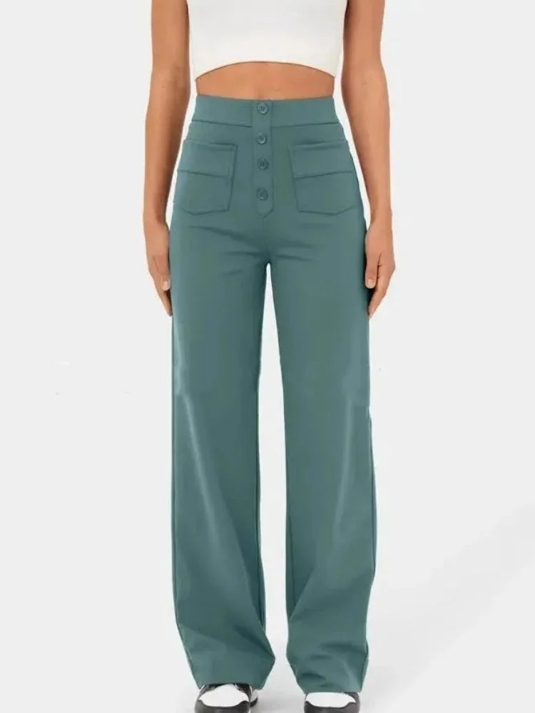 FlexCurve™ High-Waist Pants ✨ — Stretchy Comfort, Slim Fit