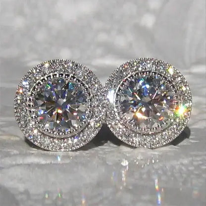 Women's Delicate Acupuncture Points Weight Loss Earrings Cubic