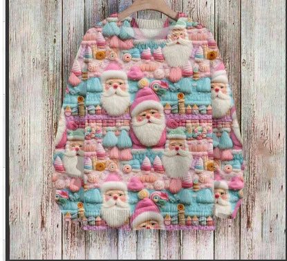 Autumn Winter Digital Printing Halloween Sweater Women Round Neck Party Club Knitwear Tops Casual Street Knit Jumpers Pullover