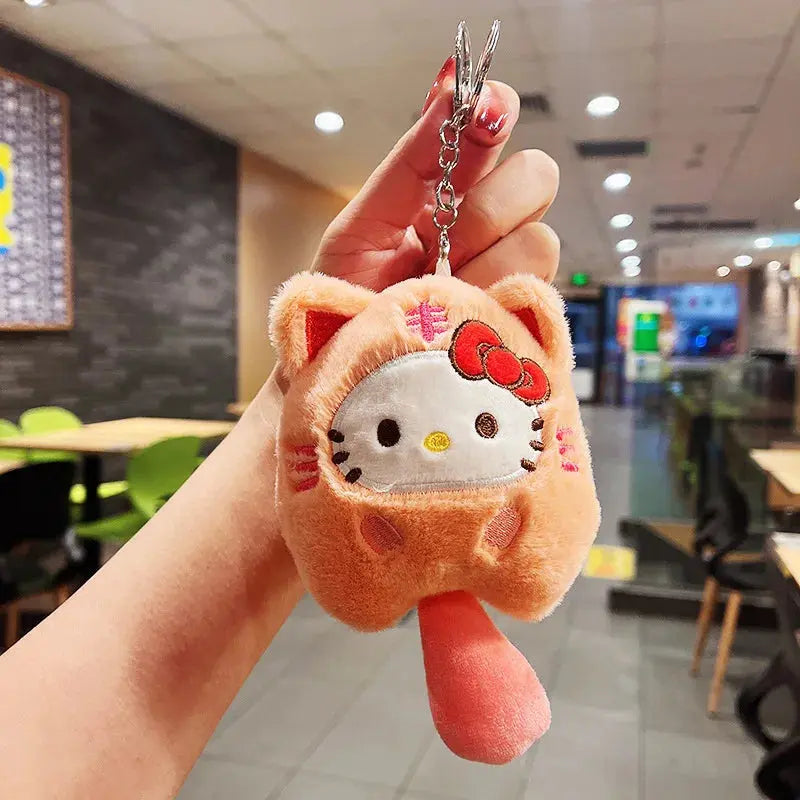 Sanrio Plush Keychain | Little Tiger with Furry Tail Series JJB Kawaii Anime Toy Store