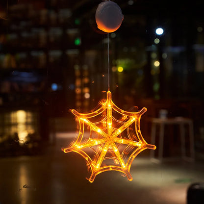 Halloween Lantern Festival Party Decoration Ghost Lantern Pumpkin Hanging Lantern Spider Web LED Suction Cup Lamp