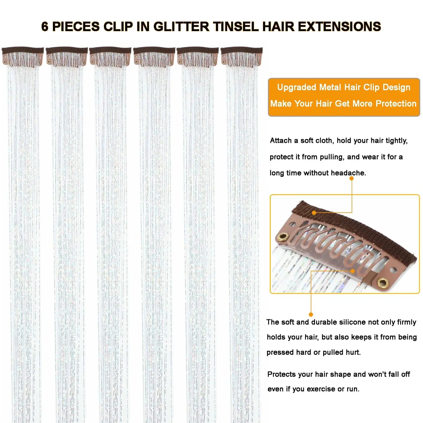 TwinkleGlow™ Tinsel Extensions 💫