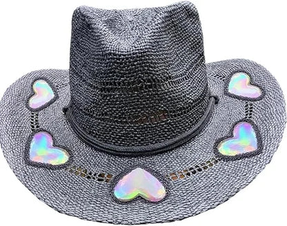 Prism Cowgirl Hat – Rainbow Glow & Sun Protection in One!