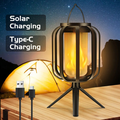 Flickering Firelight Lantern – Weatherproof & Wireless for Outdoors!