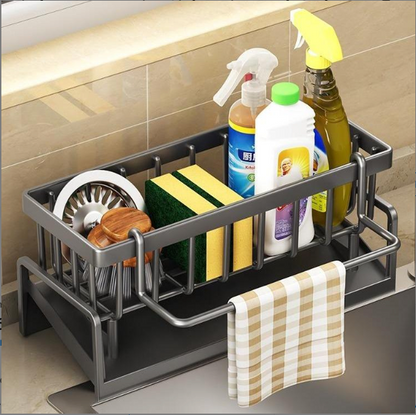 All-in-One Kitchen Sink Organizer for Cleaning Essentials