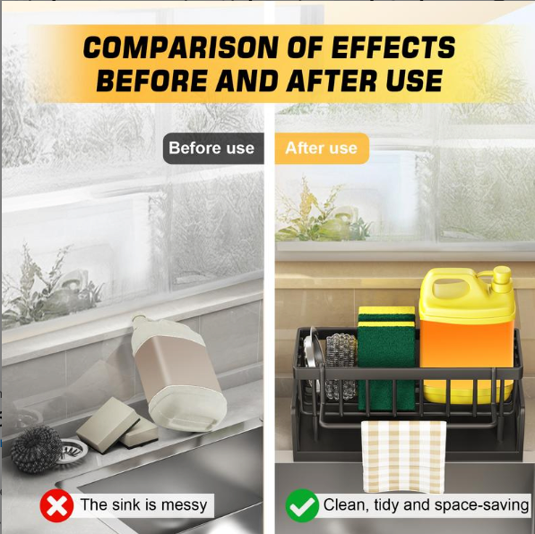 All-in-One Kitchen Sink Organizer for Cleaning Essentials