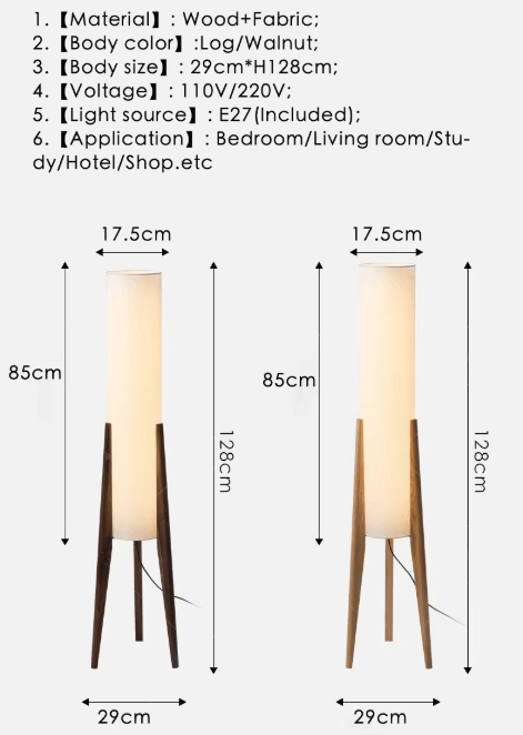 Chinese Fabric Floor Lamp – Zen-Inspired Wooden Lighting Homelover Light Store
