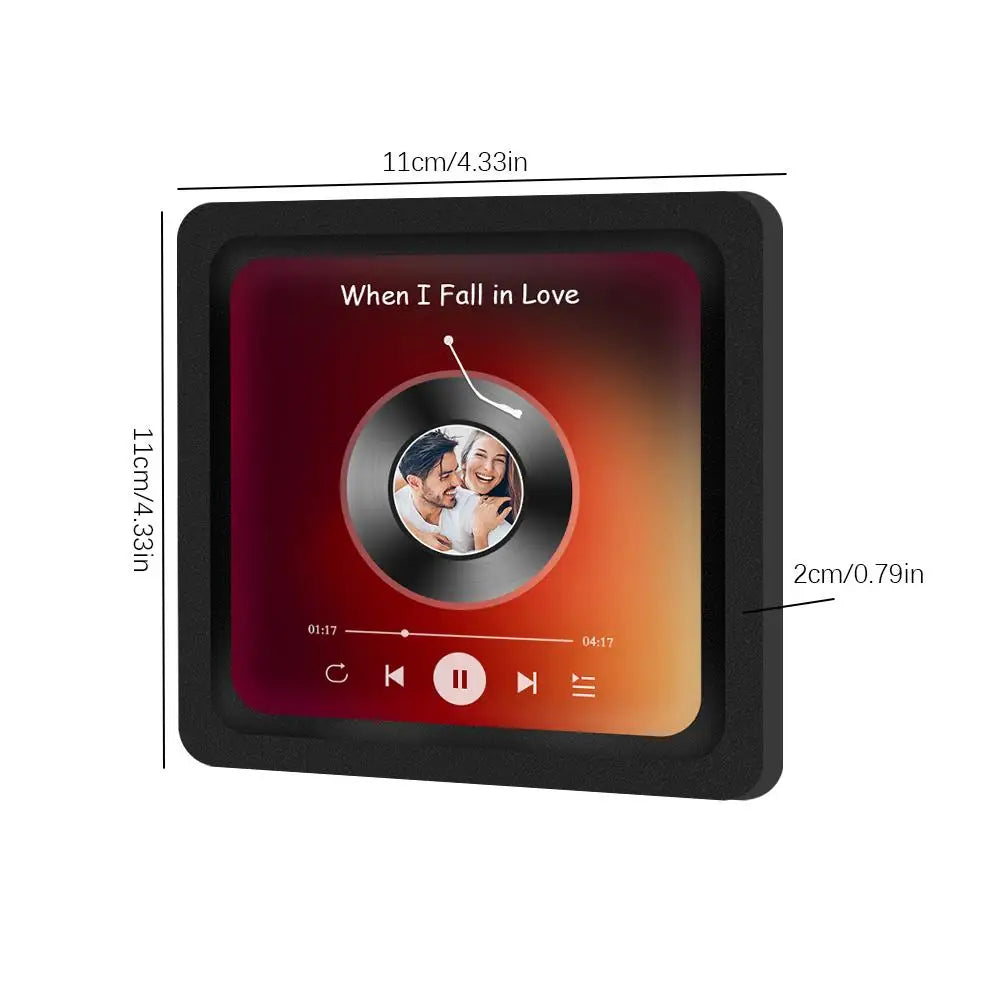 Personalized Music Fridge Magnet – Add Your Favorite Song and Photo! Happy Home Time Store