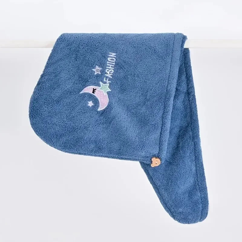1pc Quickly Dry Hair Hat Super Absorbent Soft Bathroom Women Head Towels Girls Cute Hair Towel Hair Dry Wrap Bonnets Stone's Store