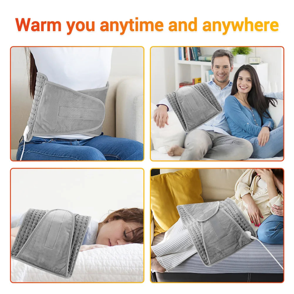 Winter Heater Mat with 4 Timer Waist Back Warmer Blanket Auto Shut Off