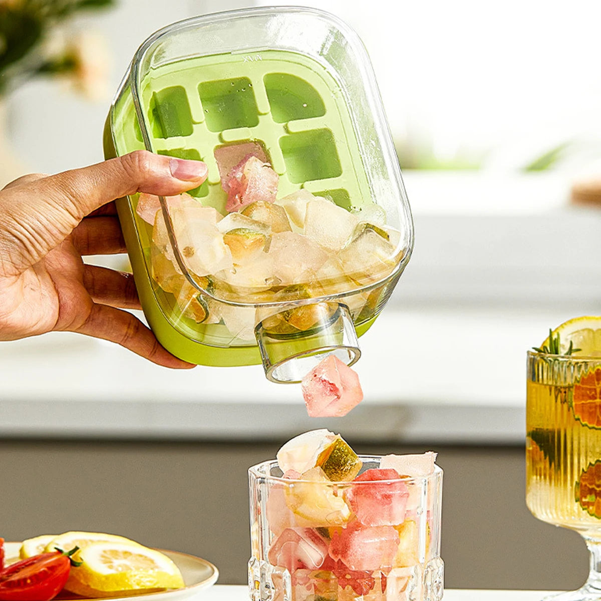 One-click Ice Mold  Cooler Cup Ice Cream Machine Ice Maker  No need to open the lid lce making cup Outdoor Straw Fitness Cup