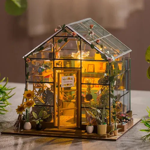 Mini Doll House Kit DIY Flower House Handmade 3D Puzzle Assembly AliExpress