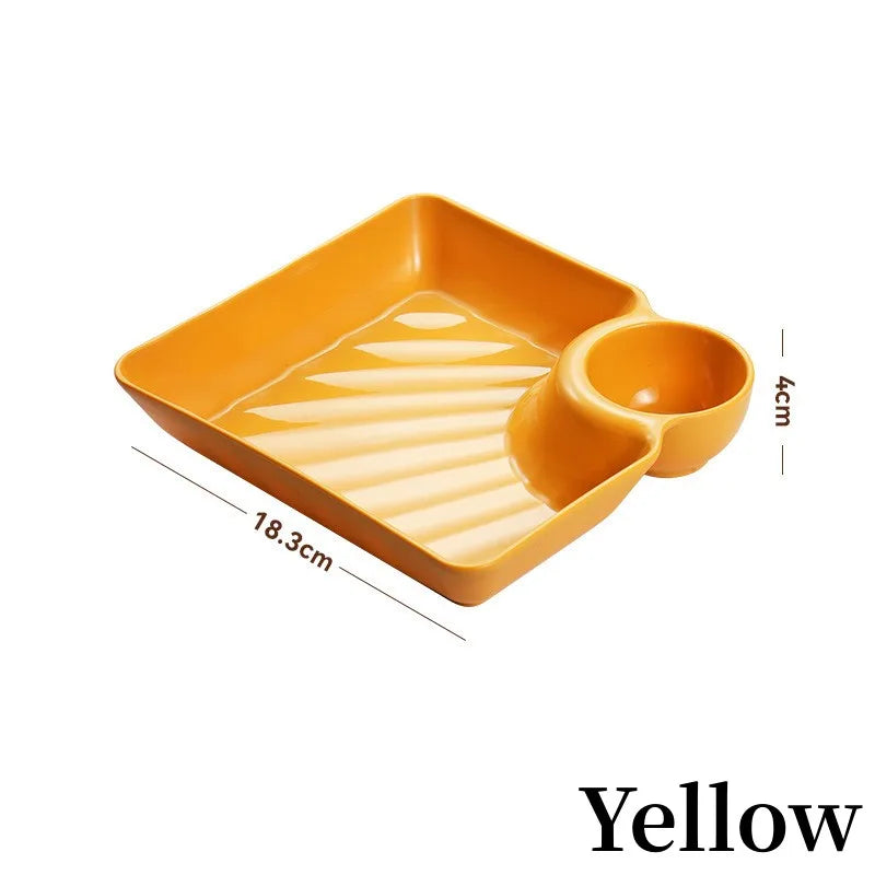 DipGuard™ Sauce Separated Plate 🍽️✨ No Mix, No Mess