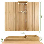 Couch Cup Holder Natural Anti-Slip Bamboo Sofa Armrest Tray Foldable