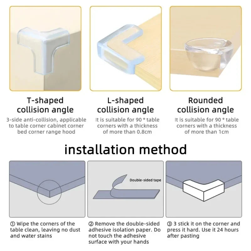 Baby Safety Silicone Table Corner Protector Transparent Edge Guards Stone's Store