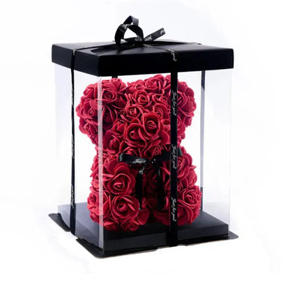 1pc 20cm Rose Bear Artificial Foam Flowers Bear Romantic Creative