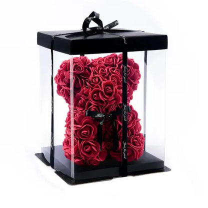 1pc 20cm Rose Bear Artificial Foam Flowers Bear Romantic Creative