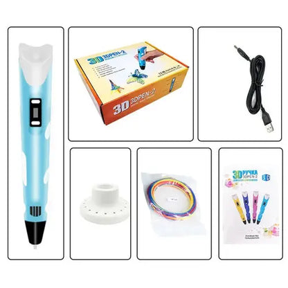 3D Print Pen Printing Pen Set PLA Filament Drawing Print Kids Adult