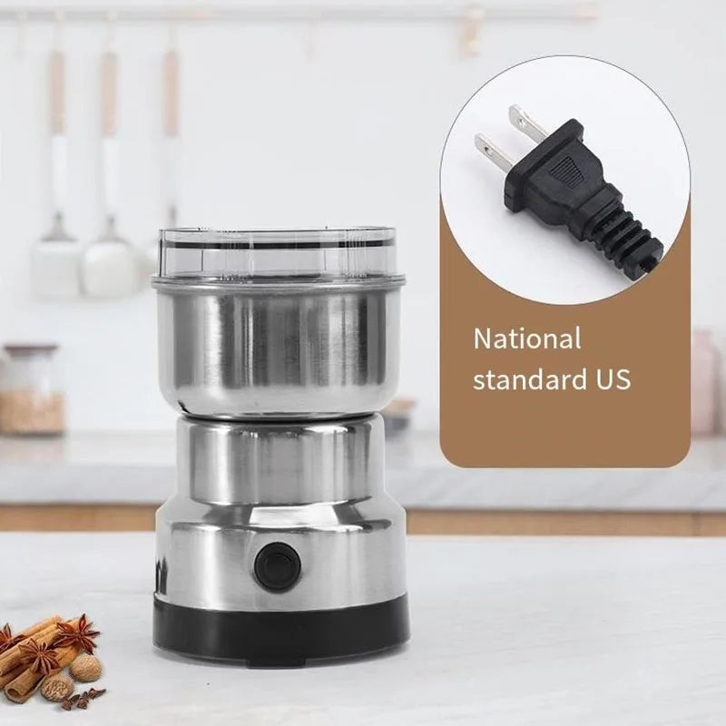 Molinillo de grano multifuncional de 4 cuchillas para cocina, picador de café, molinillo de café eléctrico doméstico, batidora de sabores de nueces y frijoles