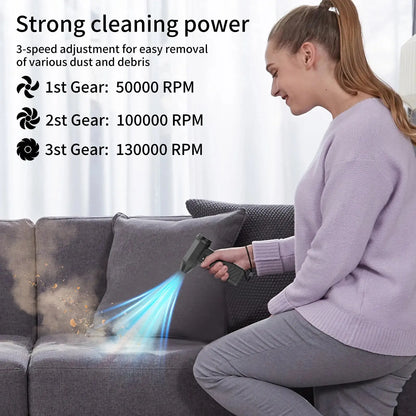 Powerful Turbo Jet Fan Air Blower 130000RPM 52M/S Handheld Type-C