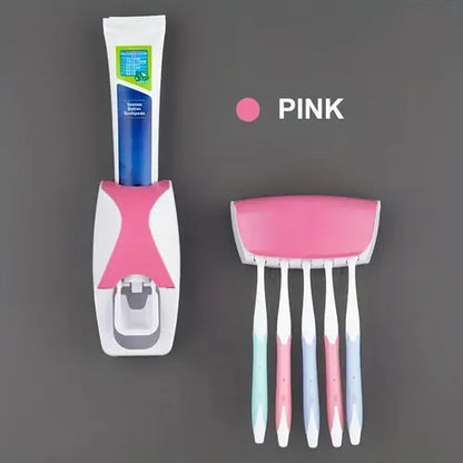 1Set Toothbrush Holder With Automatic Toothpaste Dispenser Wall AliExpress