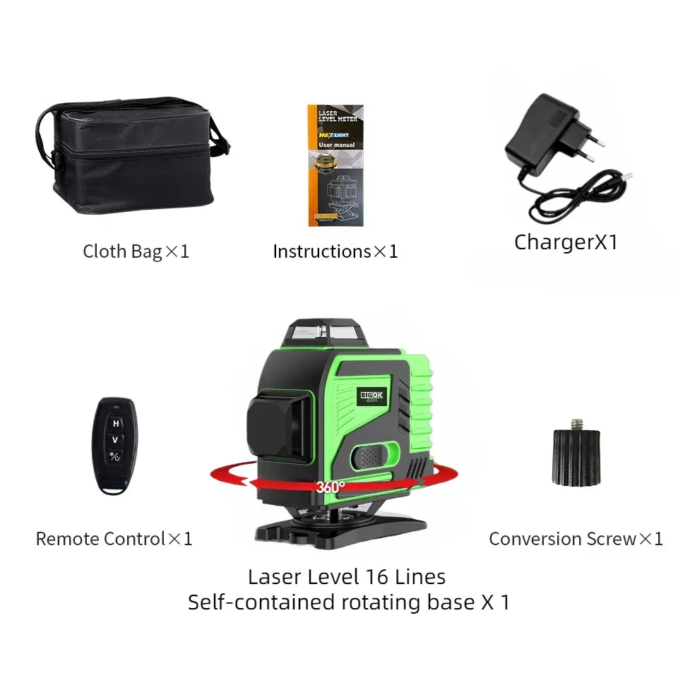 tripod/nivel a laser 16 Lines Laser profesional Level green line Self-leveling 360 autonivelant Shop1103845890 Store