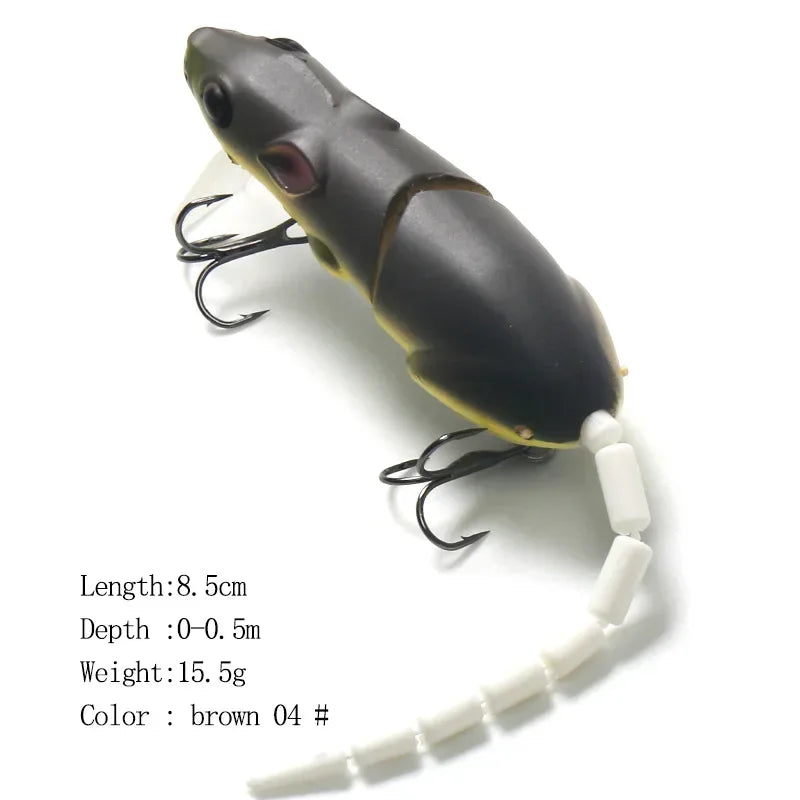 ALASICKA Tackle Accessories Mouse Lure Artificial Plastic Mouse Fishing Lure Swimbait Rat Pike Bass Minnow Floatingbaits Fishing