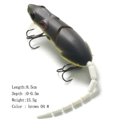 ALASICKA Tackle Accessories Mouse Lure Artificial Plastic Mouse Fishing Lure Swimbait Rat Pike Bass Minnow Floatingbaits Fishing