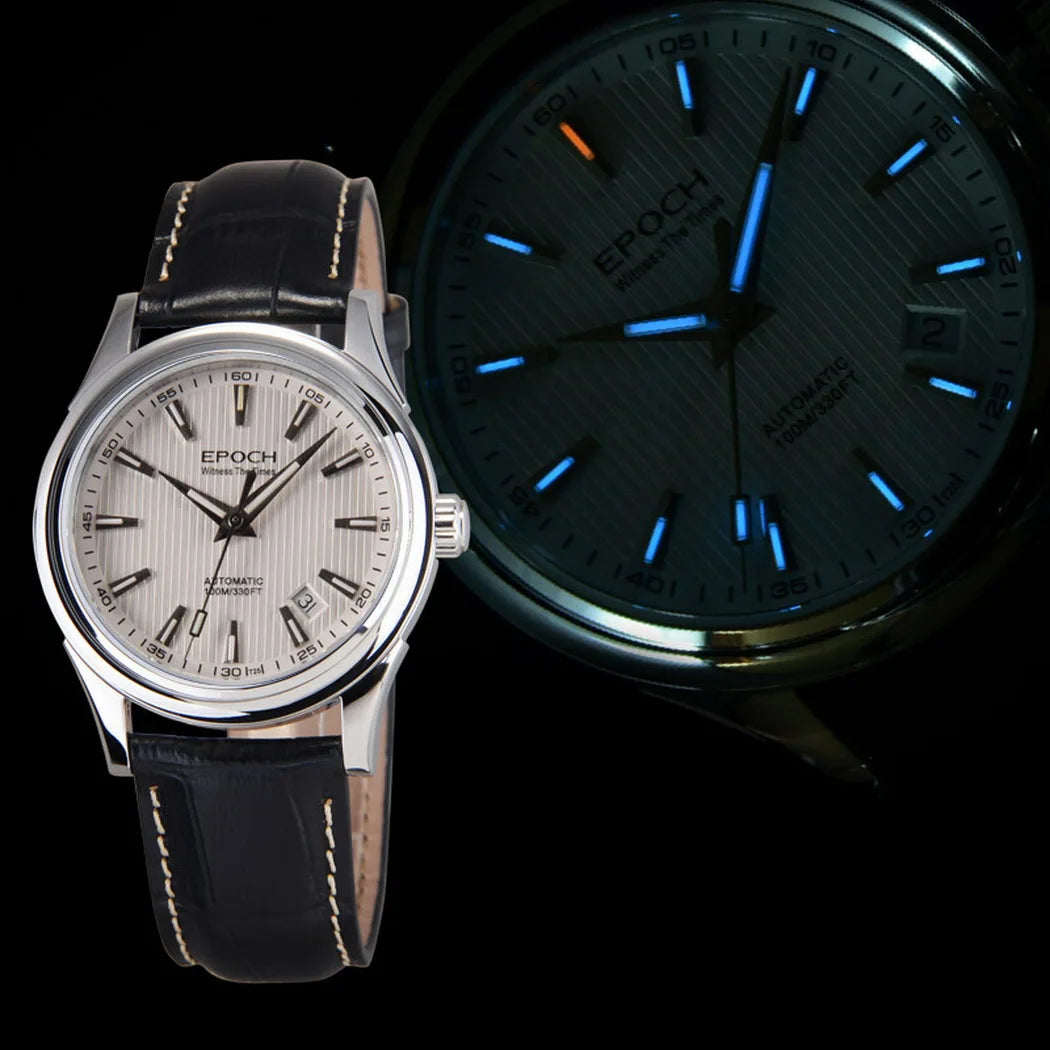 Signature - Silver Rose Gold Case with Brown Arabic Dial (Crystal Bezel) LEAIYAO Store