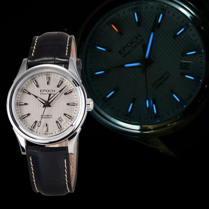 Signature - Silver Rose Gold Case with Brown Arabic Dial (Crystal Bezel) LEAIYAO Store