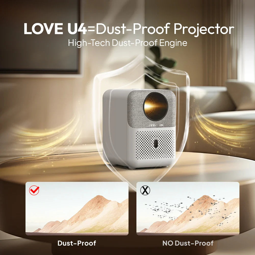 BYINTEK LOVE U4 Smart Mini Home Theater Projector 4K 1080P Video Android WIFI for Smartphone Cinema South Bay Evans General Store
