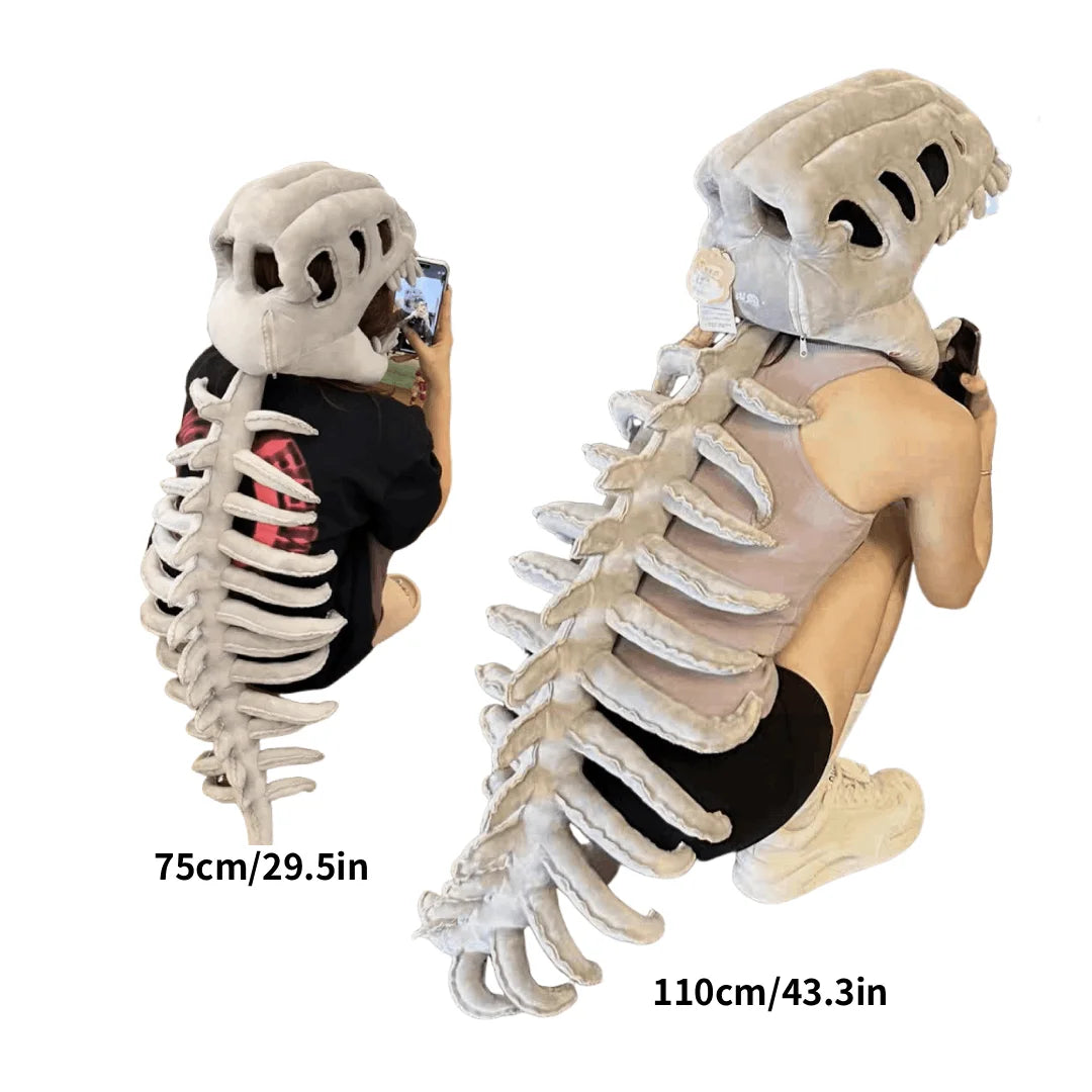 DinoRoar™ Plush Headgear: Cozy Skeleton Fun 🦖
